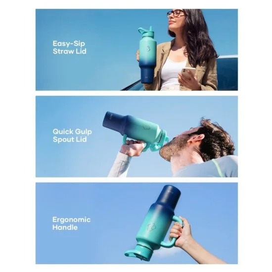 Buzio Trophy Series Water Bottle for Car 1L - Caribbean Blue